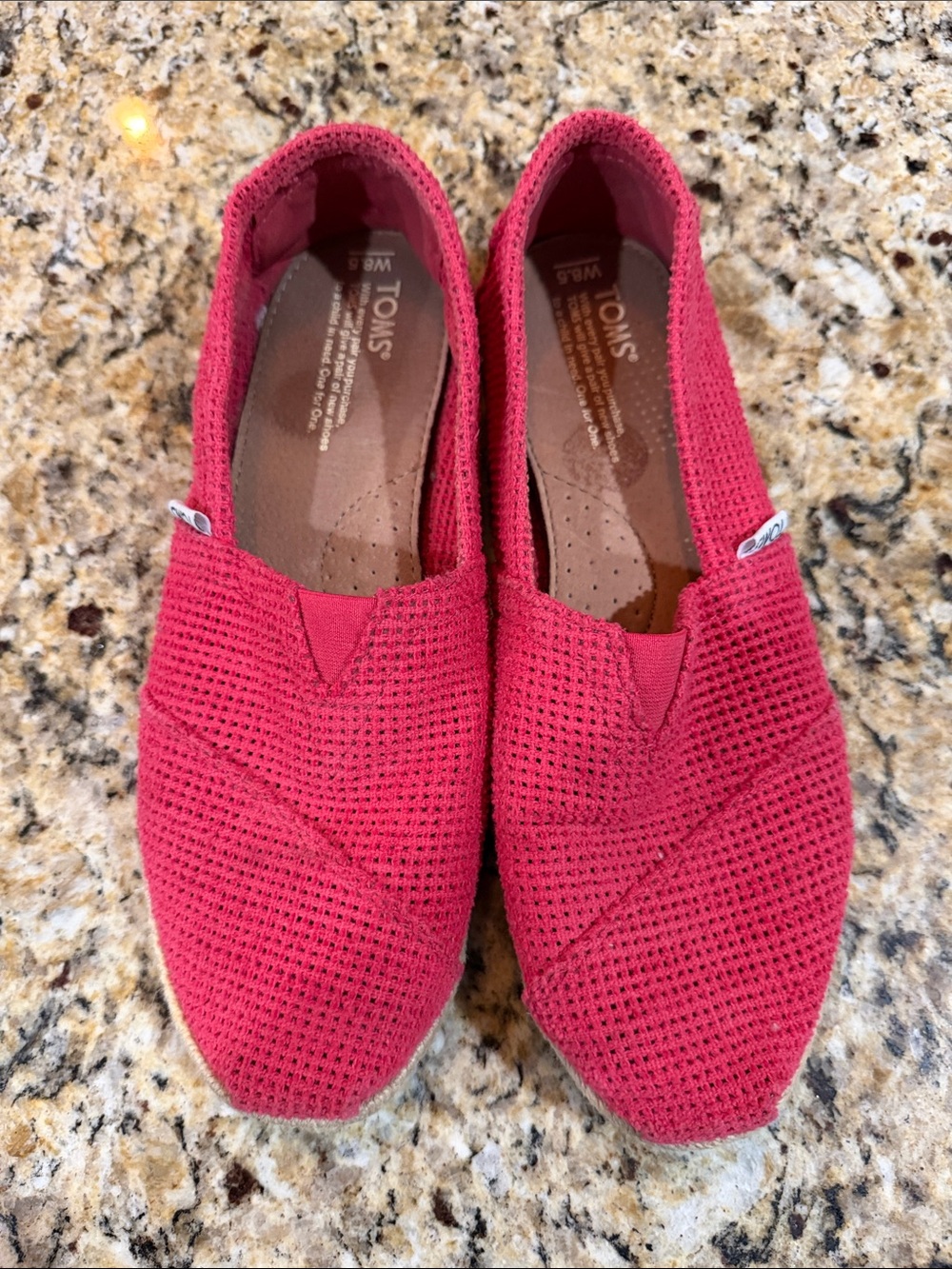 Toms Women’s Red Knit Slip-On Moccasins